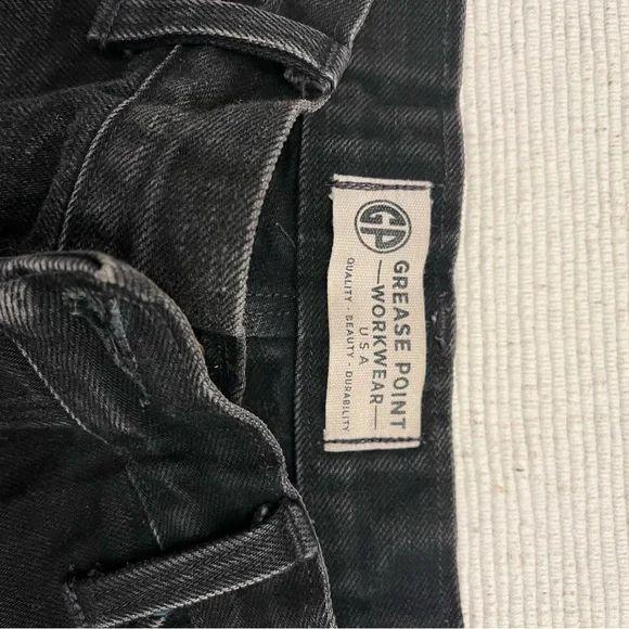 Grease Point Workwear Work Jean - 13.5 oz kaihara Black Selvedge Denim